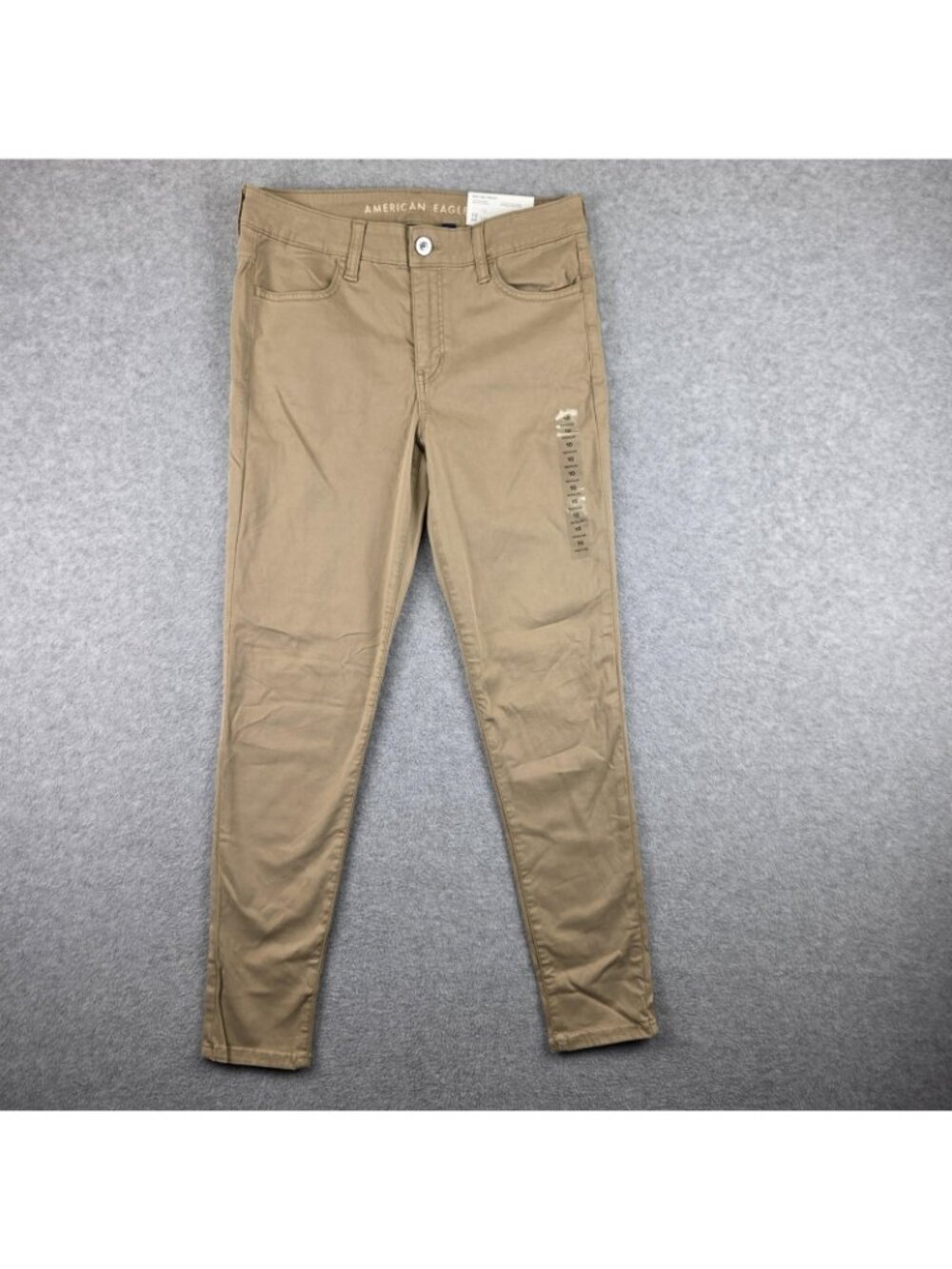 American Eagle Jegging Pants Womens 10 Beige Low-Rise Slim Stretch NWT - Picture 2 of 12
